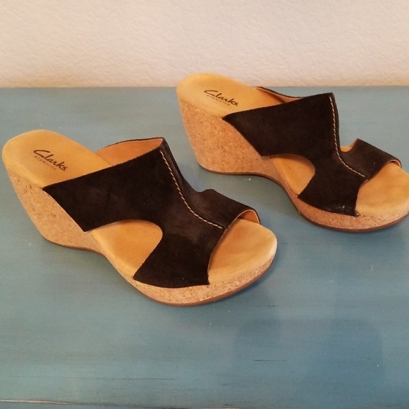 Clarks suede wedges - Picture 1 of 4